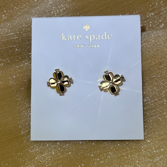 Kate Spade Legacy Logo Spade Flower Studs (with GIFT BAG) - Picture 3 of 7